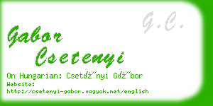 gabor csetenyi business card